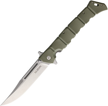 Cold Steel Large Luzon Folding Knife OD Green GFN Handle Plain Edge Satin Finish CS20NQXODSW