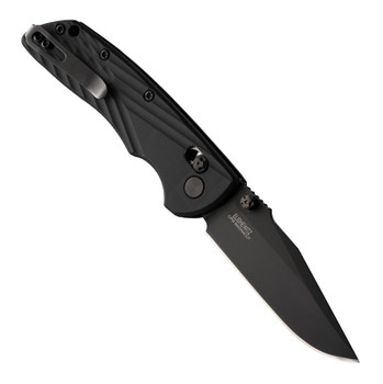 Hogue Deka Folding Knife Black Polymer Handle MagnaCut Clip Point Plain Black Blade 24376