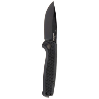 SOG Terminus SJ Folding Knife Black G10 Handle D2 Clip Point Plain Black Blade SOGTM1005