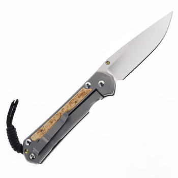 Chris Reeve Large Sebenza 31 Folding Knife Box Elder Burl Inlay Handle Polished MagnaCut Drop Point Plain Edge L31-1138 Chris Reeve Large Sebenza 31 Folding Knife Box Elder Burl Inlay Handle Polished MagnaCut Drop Point Plain Edge L31-1138