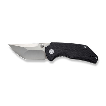 Civivi Thug 2 Folding Knife Black G10 Handle Nitro V Tanto Plain Edge Silver Bead Blast Finish C20028C-2