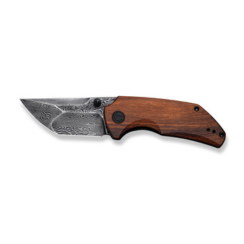 Civivi Thug 2 Folding Knife Cuibourtia Wood Handle Damascus Tanto Plain Edge Black Hand Rubbed Finish C20028C-DS1