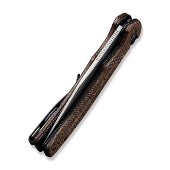 Civivi Cogent Folding Knife Brown Micarta Handle 14C28N Clip Point Plain Edge Silver Bead Blast Finish C20038D-6