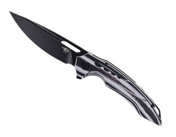 Bestech Ornetta Folding Knife Black/White Carbon Fiber/G10 Handle