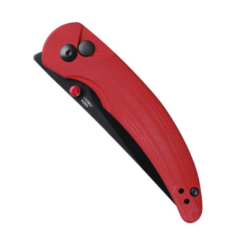 Kizer Chili Pepper Button Lock Folding Knife Red G10 Handle 154CM Plain Black Blade V3601C1