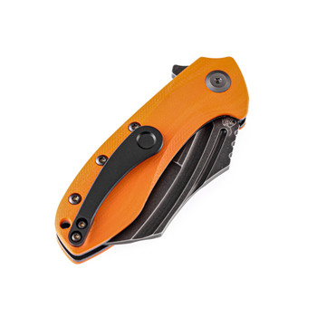 Kansept KTC3 Folding Knife Orange G10 Handle 154CM Plain Black Blade T1031A4