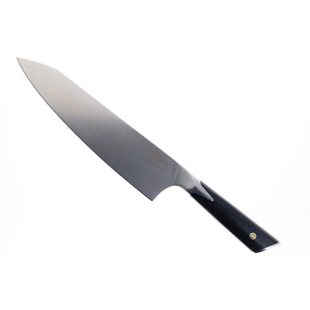 TwoSun Kitchen Knife Black G10 Handle 14C28N Plain Edge TS602