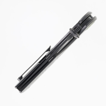 TwoSun Folding Knife Gray Titanium Handle Satin M390 Plain Edge TS269-M390-Satin