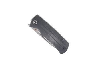 Petrified Fish Beluga Folding Knife Black G10 Handle K110 Tanto Plain Edge Stonewash Finish PF-P01T-DW