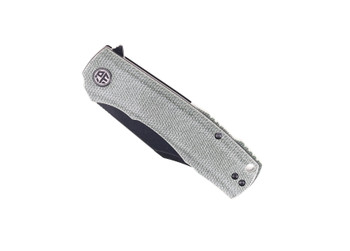 Petrified Fish Victor Folding Knife Green Micarta Handle K110 Clip Point Plain Edge Stonewash Finish PF-P03-GRMW