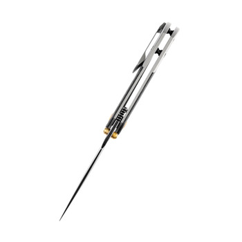 Kansept Fenrir Folding Knife Shredded Carbon Fiber/Titanium Handle S35VN Plain Black Blade K1034A1