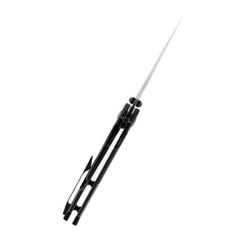 Kansept Fenrir Folding Knife Twill Carbon Fiber/Black Titanium Handle S35VN Plain Black Blade K1034A4