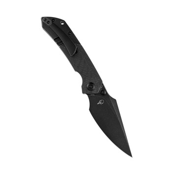 Kansept Fenrir Folding Knife Twill Carbon Fiber/Black Titanium Handle S35VN Plain Black Blade K1034A4