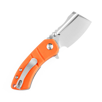 Discontinued Kansept Korvid M Folding Knife Orange G10 Handle 154CM Plain Edge Satin Finish T2030A6