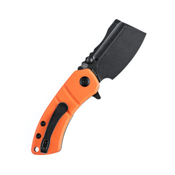 Discontinued Kansept Korvid M Folding Knife Orange G10 Handle 154CM Plain Black Blade T2030A7