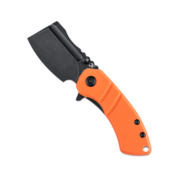 Discontinued Kansept Korvid M Folding Knife Orange G10 Handle 154CM Plain Black Blade T2030A7