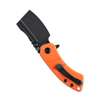Discontinued Kansept Korvid M Folding Knife Orange G10 Handle 154CM Plain Black Blade T2030A7