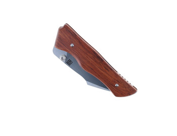 Artisan Cutlery Ahab Folding Knife Brown Wood Handle AR-RPM9 Plain Edge 1851P-WD