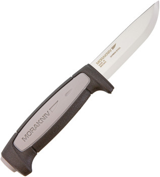 Mora Knives Tactical Fixed Blade, Stainles Steel, Black Rubber Handle