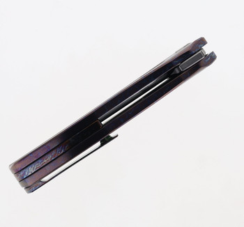 TwoSun Folding Knife Color Titanium Handle Plain Edge M390 Steel TS306-M390-Color