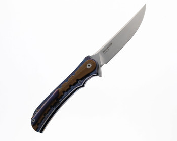 TwoSun Folding Knife Micarta/Color Titanium Handle D2 Plain Edge TS153-D2-COLOR
