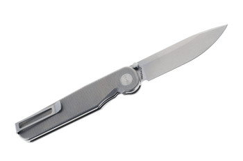 Tactile Knife Co. Rockwall Thumbstud Magnacut Steel Folding Knife Titanium Handle Plain Edge