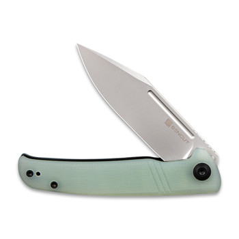 Discontinued Sencut Brazoria Folding Knife Natural G10 Handle D2 Clip Point Plain Edge Silver Bead Blast Finish SA12B Discontinued Sencut Brazoria Folding Knife Natural G10 Handle D2 Clip Point Plain Edge Silver Bead Blast Finish SA12B