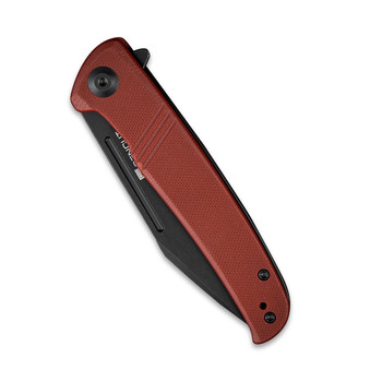 Discontinued Sencut Brazoria Folding Knife Burgundy G10 Handle D2 Clip Point Plain Edge Black Stonewash Finish SA12C Discontinued Sencut Brazoria Folding Knife Burgundy G10 Handle D2 Clip Point Plain Edge Black Stonewash Finish SA12C