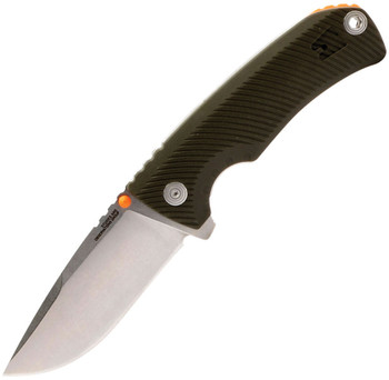 SOG Tellus  LTE XR Lock Folding Knife Green GRN Handle 440 Plain Edge Stonewash Finish 14-06-01-43