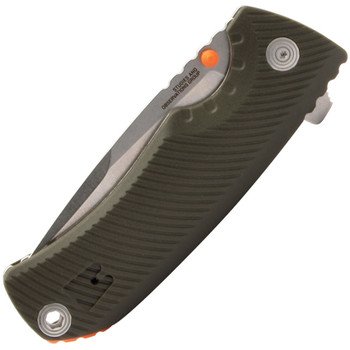 SOG Tellus  LTE XR Lock Folding Knife Green GRN Handle 440 Plain Edge Stonewash Finish 14-06-01-43