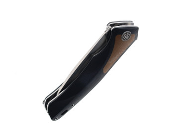 Petrified Fish Folding Knife Brown G10 Handle D2 Plain Edge Satin Finish PF-838BRS