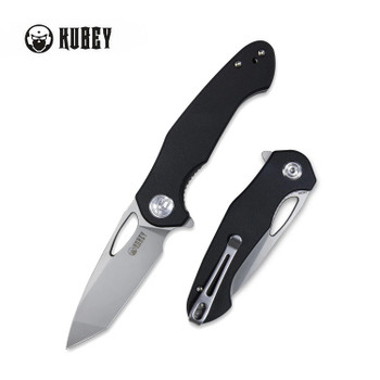 Kubey Dugu Folding Knife Black G10 Handle 14C28N Plain Edge Sandblast Finish KU159C Kubey Dugu Folding Knife Black G10 Handle 14C28N Plain Edge Sandblast Finish KU159C