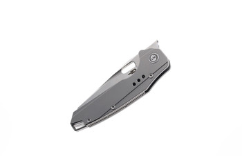 Bestech NYXIE Folding Knife Grey Titanium Handle S35VN Plain Edge Stonewash/Satin Finish BT2209A
