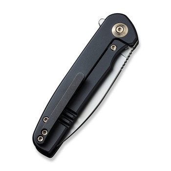 Discontinued WE Shakan Folding Knife Black/Blue Titanium Handle 20CV Drop Point Plain Edge Silver Bead Blast Finish Limited Edition 310 Pieces WE20052C-1