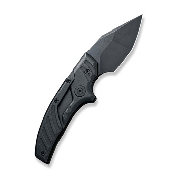 WE Typhoeus Folding Knife Black Titanium Handle 20CV Plain Edge Black Stonewash Finish WE21036B-1