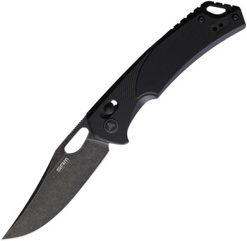 SRM 9201 Folding Knife Black G10 Handle D2 Plain Edge Black