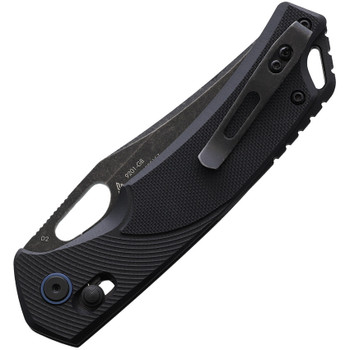 SRM 9201 Folding Knife Black G10 Handle D2 Plain Edge Black Stonewash Finish SRM 9201-GB