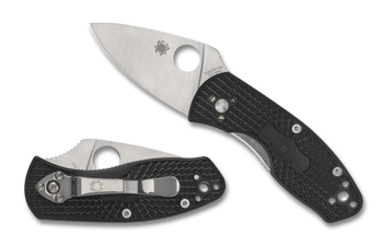 Spyderco Ambitious Folding Knife Black FRN Handle 8Cr13MoV Plain Edge C148PBK