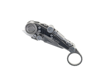 NOC Front Flipper Folding Knife Black Titanium Handle M390 Plain Edge MT11-BK