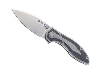 Reate Iron X Flipper Pocket Knife Carbon Fiber and Titanium Handle M390 Blade