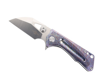 TwoSun Folding Knife Color Titanium Handle M390 Dracula Plain Edge TS138-Color