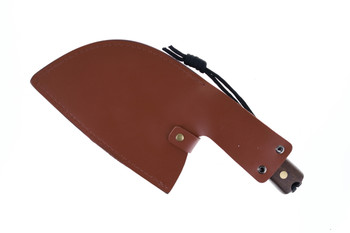 Ketuo 7” Butcher Knife Walnut Handle Stainless Blade Plain Edge 5104