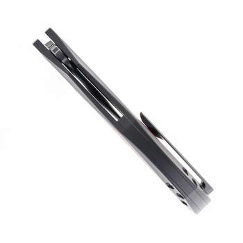 TwoSun Flipper Folding Knife Titanium/Red Micarta Handle D2 Plain Edge TS209-D2