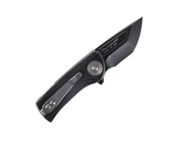 TwoSun Folding Knife Black Micarta Handle D2 Clip Point Plain Black Blade TS147-D2-BLK