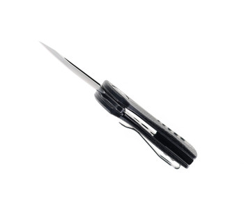 TwoSun Folding Knife Black Micarta Handle D2 Clip Point Plain Black Blade TS147-D2-BLK