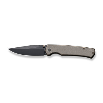 WE Evoke Folding Knife Bronze Titanium Handle 20CV Clip Point Plain Edge Black Stonewash Finish WE21046-2