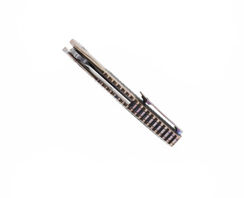 TwoSun Folding Knife Carbon Fiber Titanium Handle M390 Clip Point Plain Edge TS81-Color