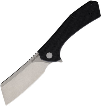 Kershaw Static Linerlock Folding Knife Black G10 Handle D2 Plain Edge Stonewash Finish