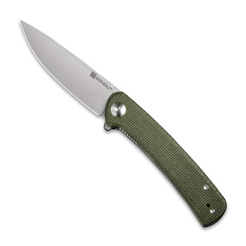 Sencut Neches Folding Knife Green Micarta Handle 10Cr15CoMoV Plain