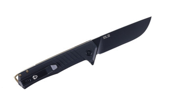 Tekto F1 Alpha Folding Knife Black/Bronze G10 Handle D2 Plain Black Blade
